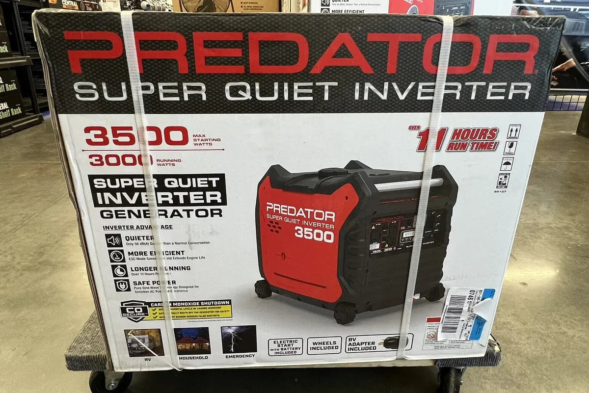 Predator. 3500 Watt Super Quiet Inverter Generator with CO SECURE™