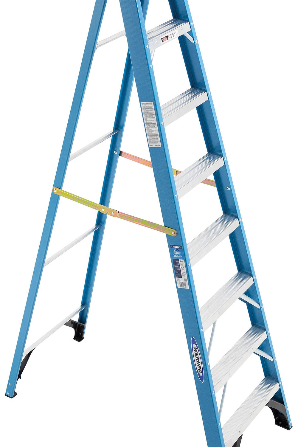 Werner 8 ft. Fiberglass Step Ladder with 250 lb. Load Type I