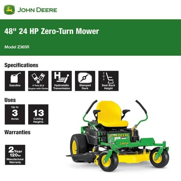 Z365R 48 in. 24 HP GAS Dual Hydrostatic Zero-Turn Riding Mower