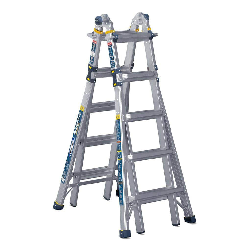 Werner 22ft Reach Height Multi-position Ladder, 375lb Load Capacity